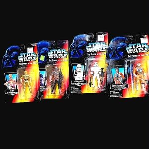 NIP!!! Vintage Kenner Star Wars: The Power of the Force, LOT of 4.